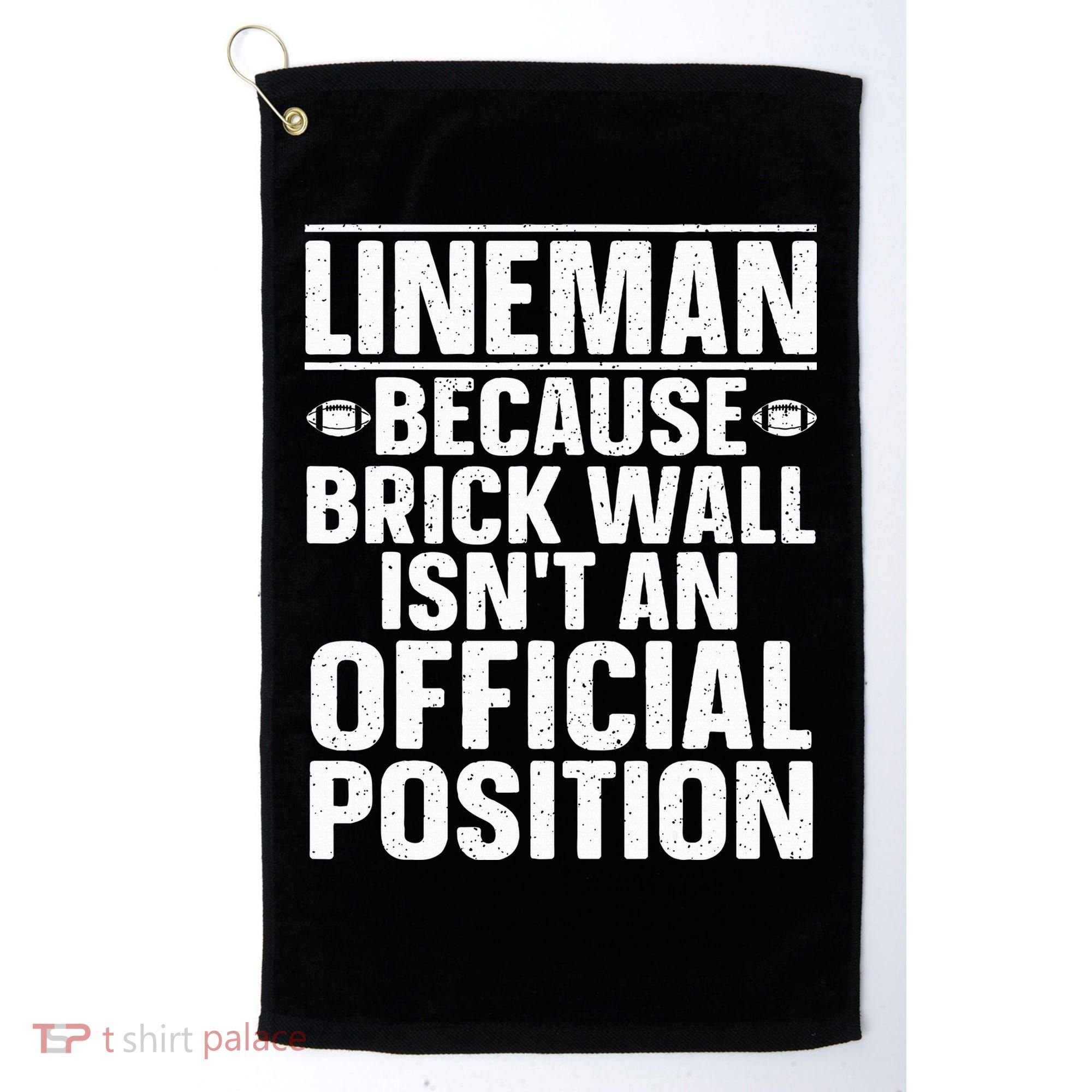 Lineman Football Art For Football Player Lineman Golf Towel