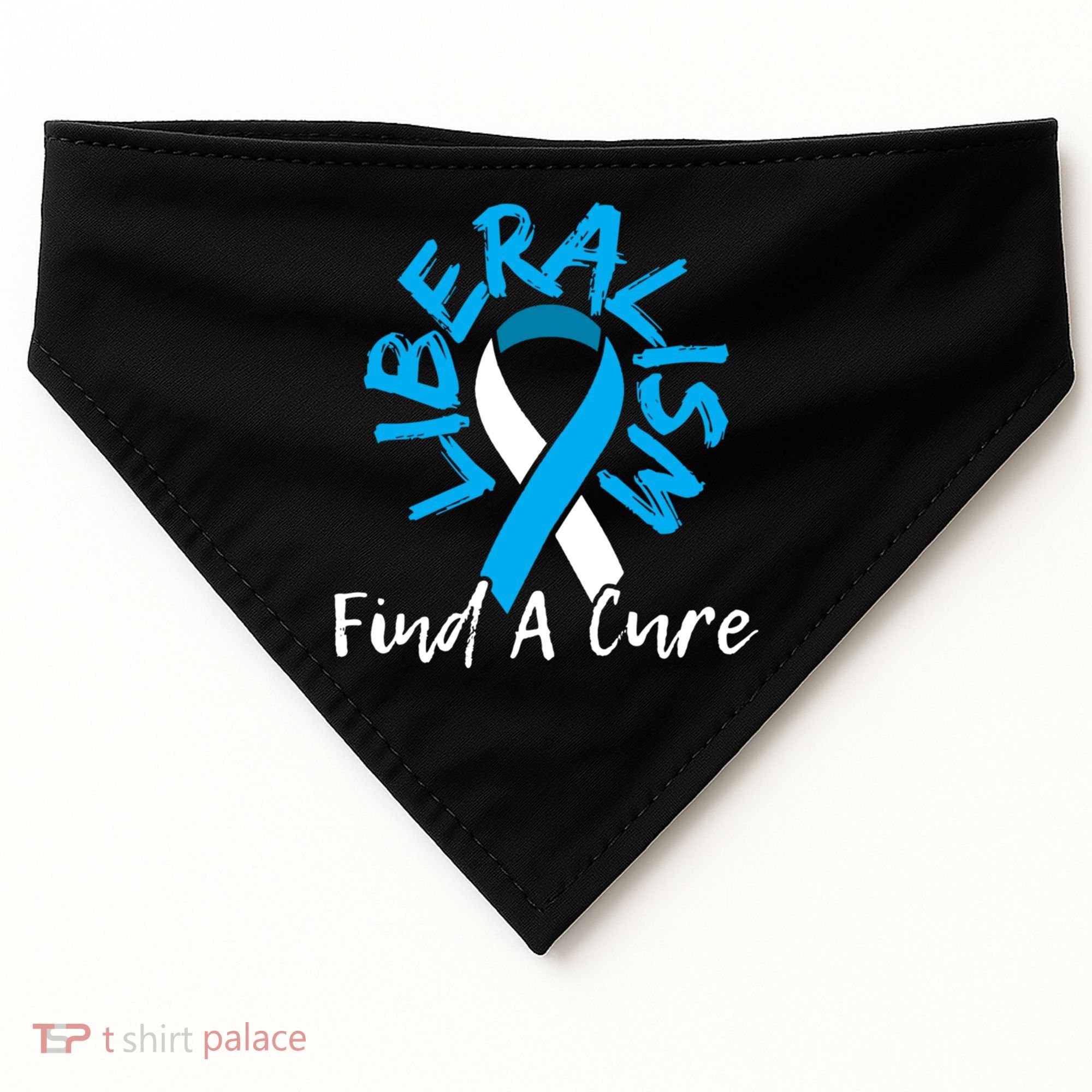 Liberalism Find A Cure Funny Conservative Republican Gift Great Gift USA-Made Doggie Bandana