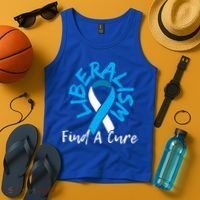 Liberalism Find A Cure Funny Conservative Republican Gift Great Gift Tank Top thumb 4