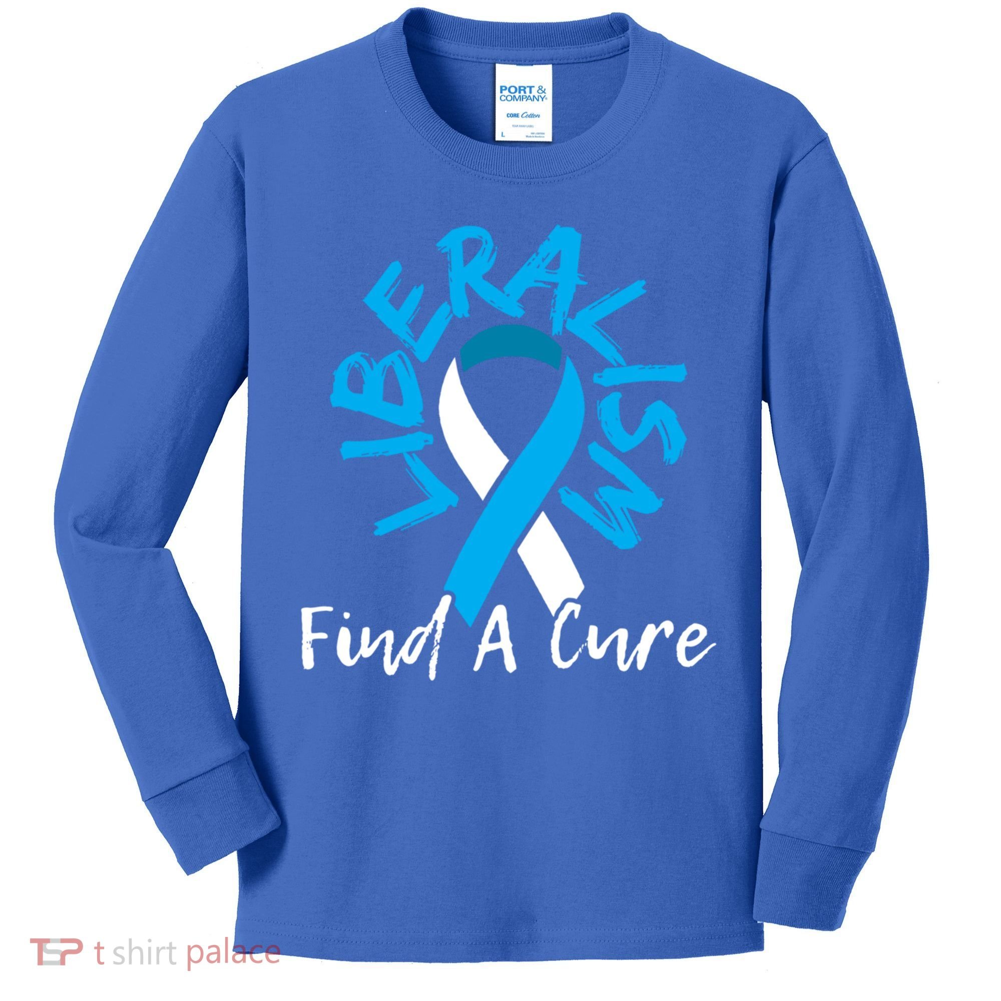 Liberalism Find A Cure Funny Conservative Republican Gift Great Gift Kids Long Sleeve Shirt