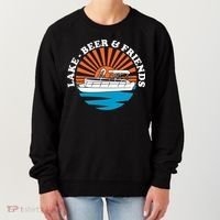 Lake Friends Boating Ing Summer Pontoon Boat Dad Mom Gift Women's Sweatshirt thumb 0