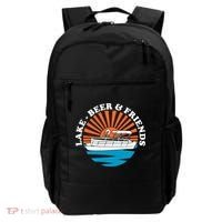 Lake Friends Boating Ing Summer Pontoon Boat Dad Mom Gift Backpack thumb 0