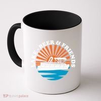 Lake Friends Boating Ing Summer Pontoon Boat Dad Mom Gift Coffee Mug thumb 0