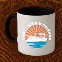 Lake Friends Boating Ing Summer Pontoon Boat Dad Mom Gift Coffee Mug thumb 2