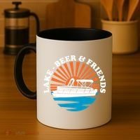 Lake Friends Boating Ing Summer Pontoon Boat Dad Mom Gift Coffee Mug thumb 4