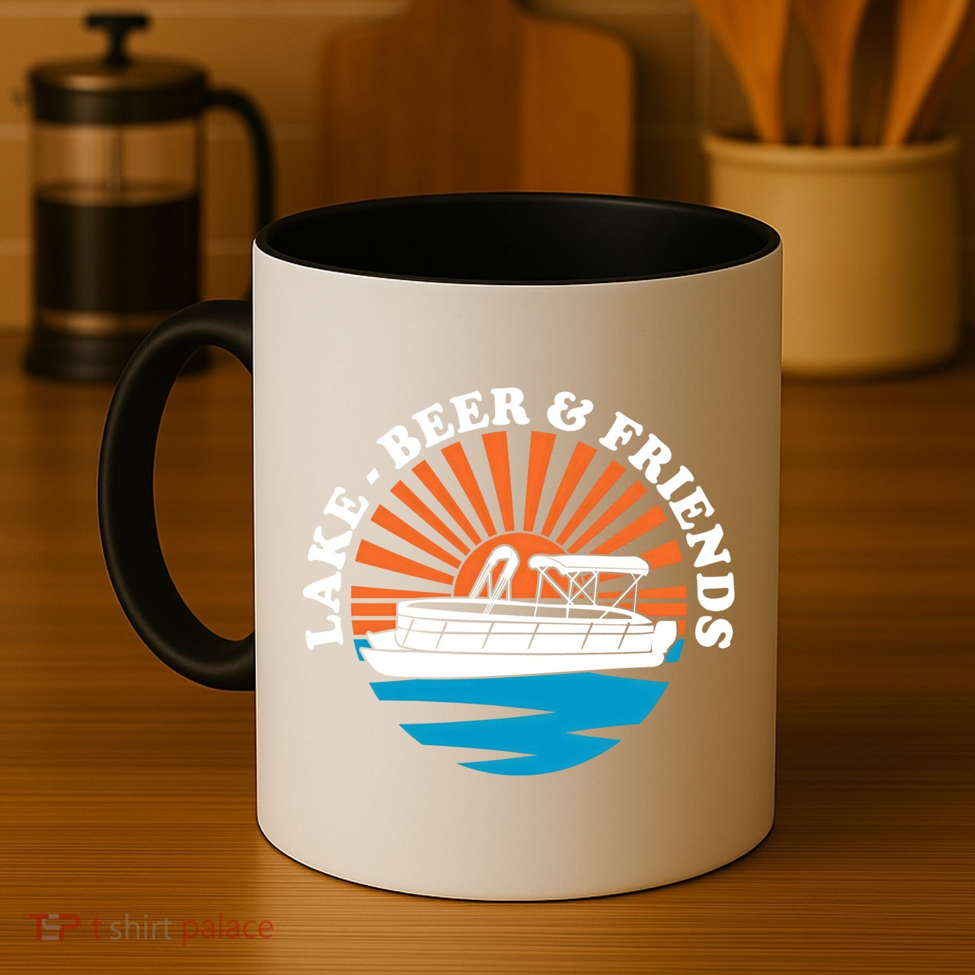 Lake Friends Boating Ing Summer Pontoon Boat Dad Mom Gift Coffee Mug