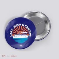 Lake Friends Boating Ing Summer Pontoon Boat Dad Mom Gift Button thumb 0