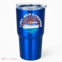 Lake Friends Boating Ing Summer Pontoon Boat Dad Mom Gift Tumbler thumb 0