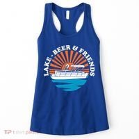 Lake Friends Boating Ing Summer Pontoon Boat Dad Mom Gift Women's Tank Top thumb 0