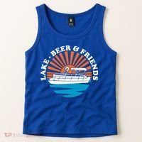 Lake Friends Boating Ing Summer Pontoon Boat Dad Mom Gift Tank Top thumb 2