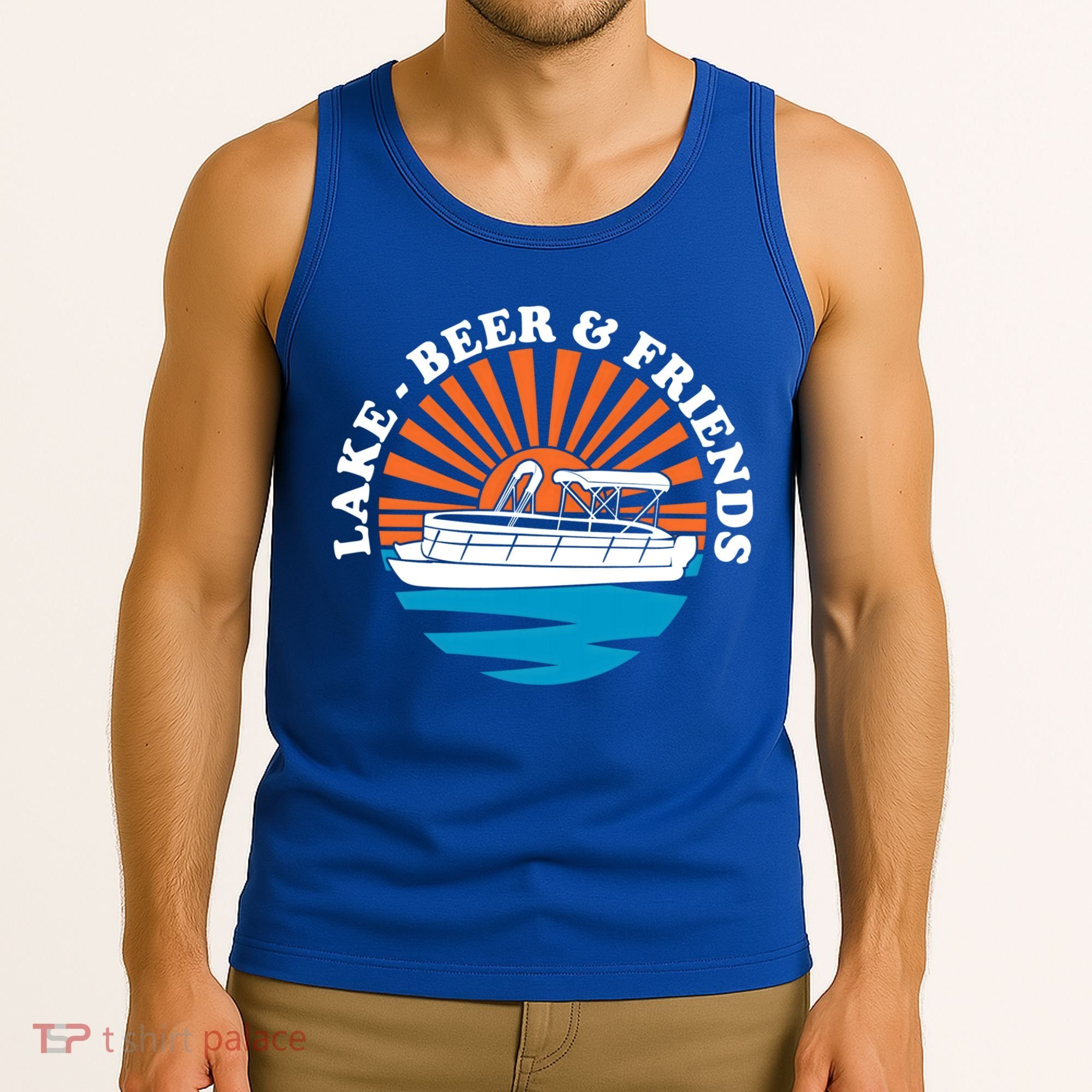 Lake Friends Boating Ing Summer Pontoon Boat Dad Mom Gift Tank Top
