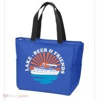 Lake Friends Boating Ing Summer Pontoon Boat Dad Mom Gift Tote Bag thumb 3