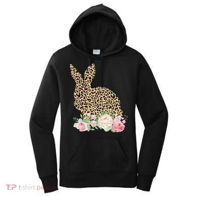 Leopard Floral Bunny Women's Hoodie