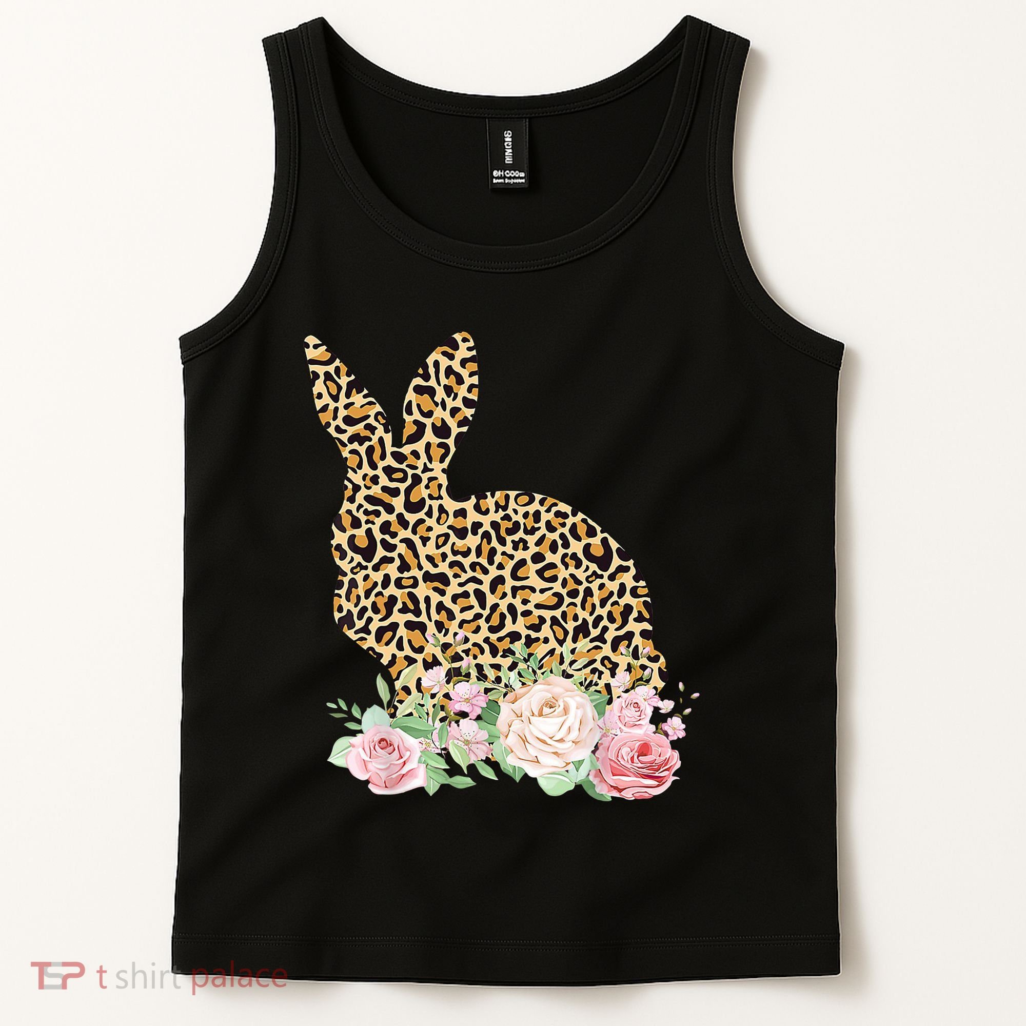 Leopard Floral Bunny Tank Top