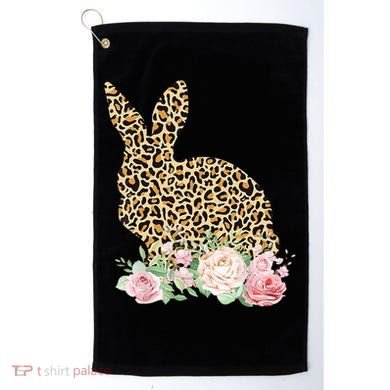 Leopard Floral Bunny Golf Towel
