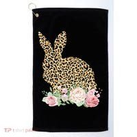 Leopard Floral Bunny Golf Towel thumb 0
