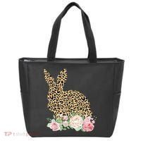 Leopard Floral Bunny Tote Bag thumb 0