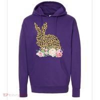 Leopard Floral Bunny Hoodie thumb 0
