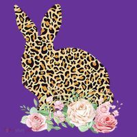 Leopard Floral Bunny Hoodie thumb 2