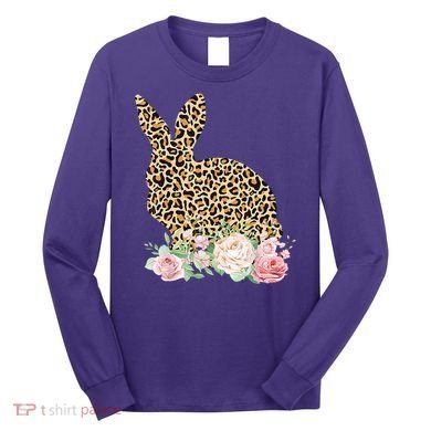 Leopard Floral Bunny Long Sleeve Shirt