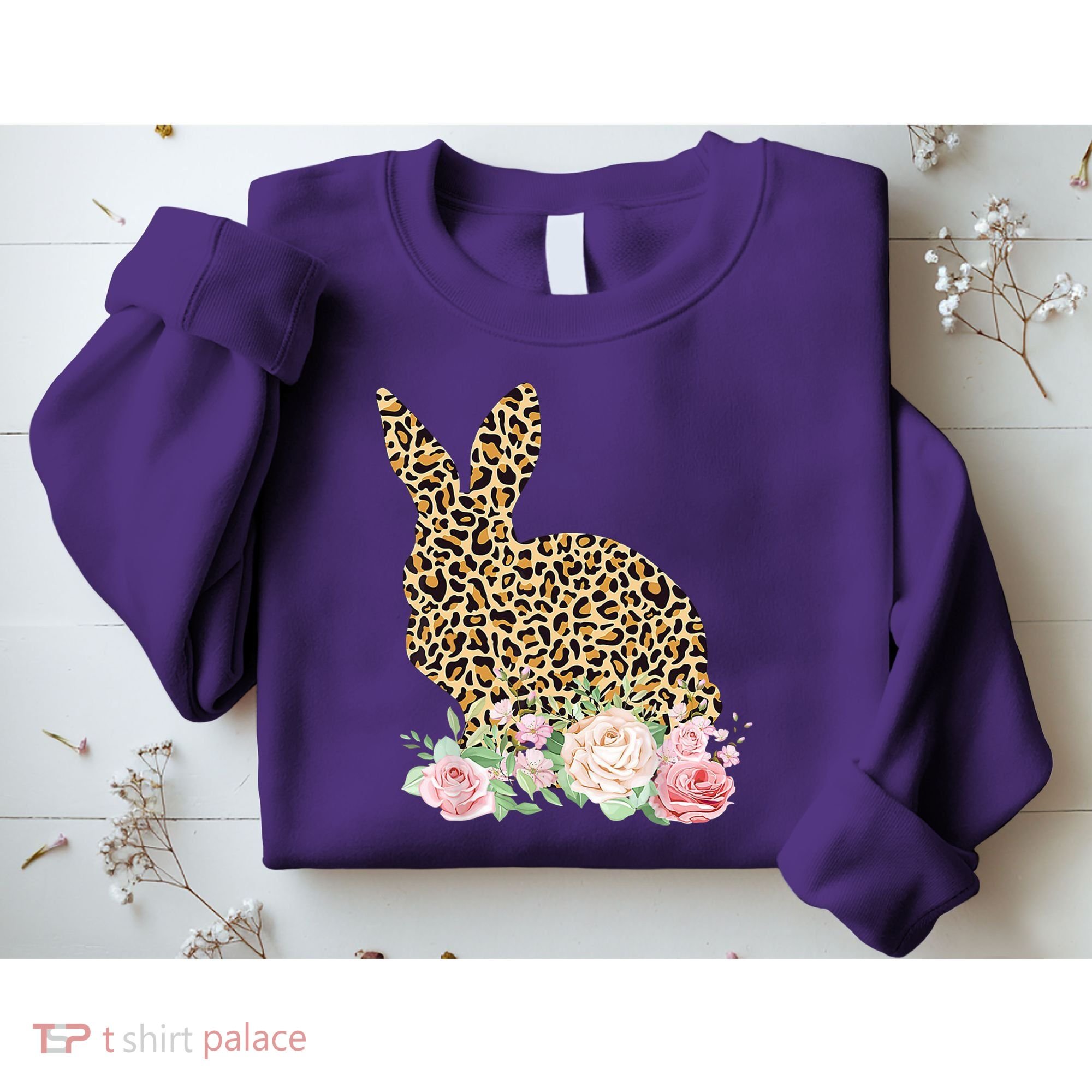 Leopard Floral Bunny Sweatshirt