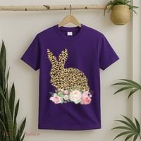 Leopard Floral Bunny T-Shirt thumb 2