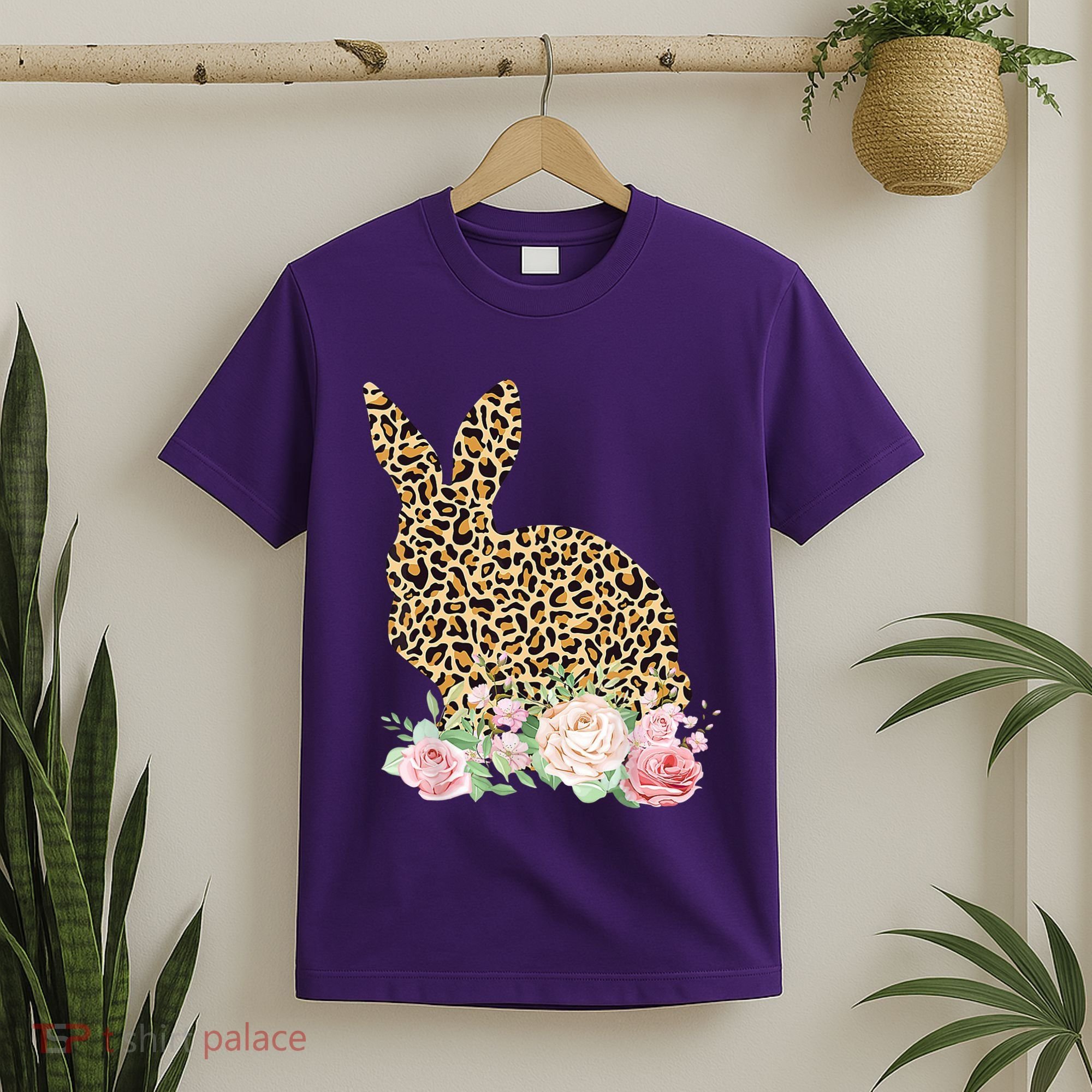 Leopard Floral Bunny T-Shirt