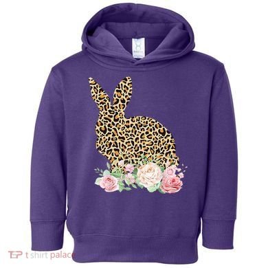 Leopard Floral Bunny Toddler Hoodie