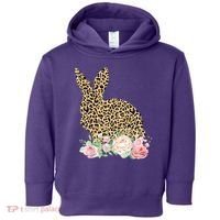 Leopard Floral Bunny Toddler Hoodie thumb 0