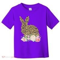 Leopard Floral Bunny Toddler T-Shirt thumb 0