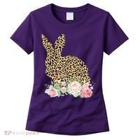 Leopard Floral Bunny Women's T-Shirt thumb 0