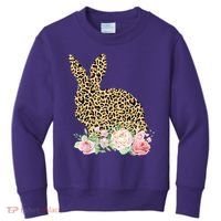Leopard Floral Bunny Kids Sweatshirt thumb 0