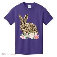 Leopard Floral Bunny Kids T-Shirt thumb 0