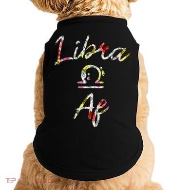 Libra Floral Born In September October Birthday Gift Libra Gift Doggie Tank