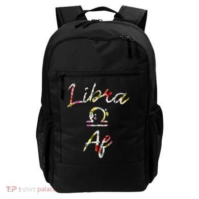 Libra Floral Born In September October Birthday Gift Libra Gift Backpack