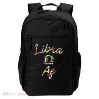 Libra Floral Born In September October Birthday Gift Libra Gift Backpack thumb 0