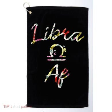 Libra Floral Born In September October Birthday Gift Libra Gift Golf Towel