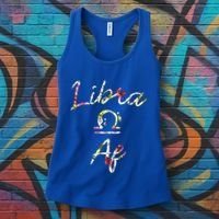 Libra Floral Born In September October Birthday Gift Libra Gift Women's Tank Top thumb 3