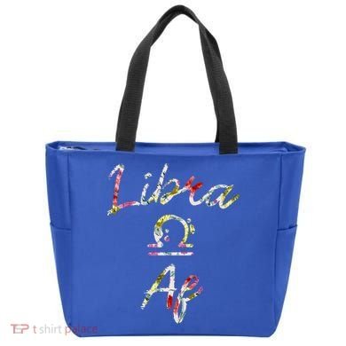 Libra Floral Born In September October Birthday Gift Libra Gift Tote Bag