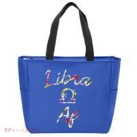 Libra Floral Born In September October Birthday Gift Libra Gift Tote Bag thumb 0