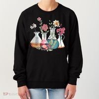 Laboratory Floral Beakers Chemistry Lab Scientist Women's Sweatshirt thumb 0