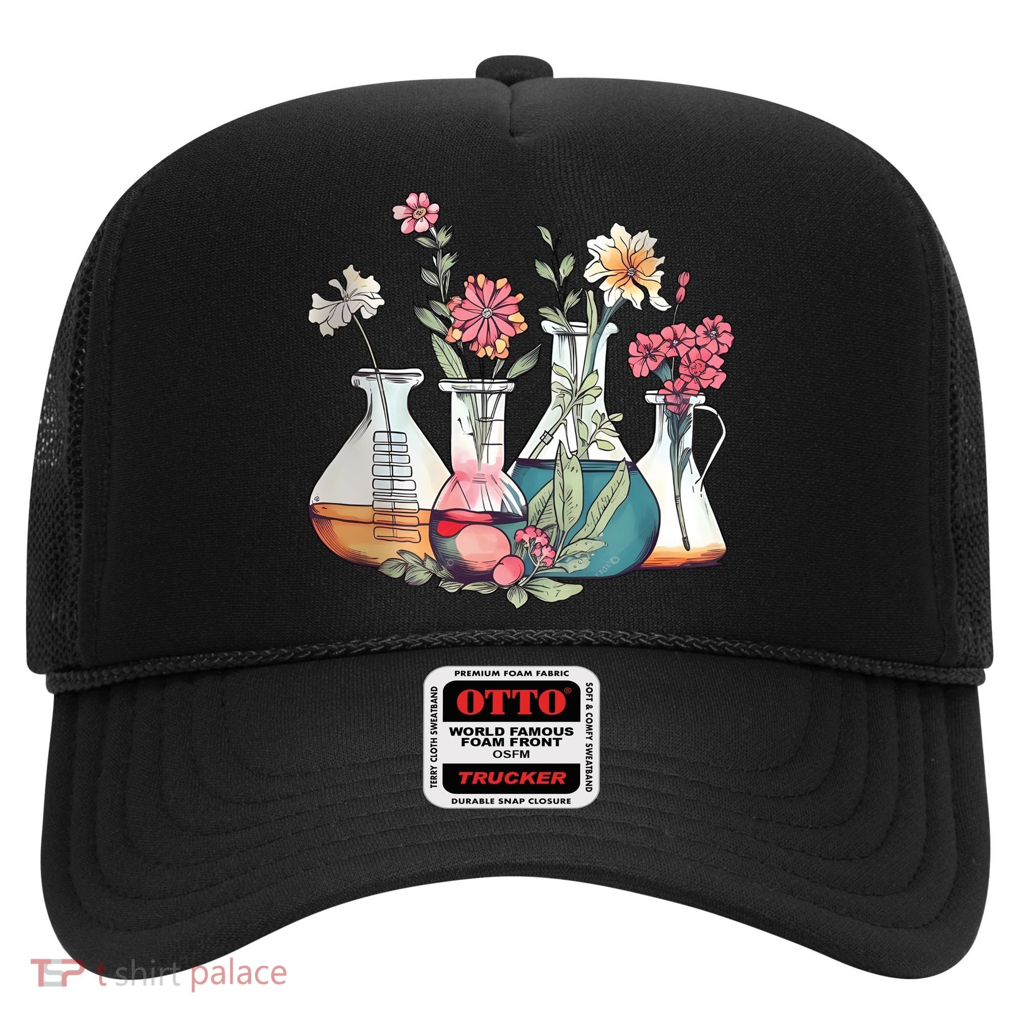 Laboratory Floral Beakers Chemistry Lab Scientist Hat