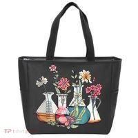 Laboratory Floral Beakers Chemistry Lab Scientist Tote Bag thumb 0