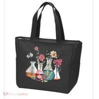 Laboratory Floral Beakers Chemistry Lab Scientist Tote Bag thumb 3