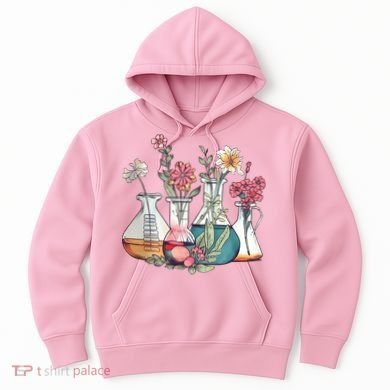 Laboratory Floral Beakers Chemistry Lab Scientist Hoodie