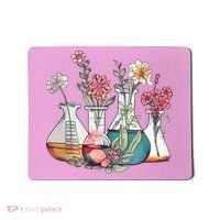 Laboratory Floral Beakers Chemistry Lab Scientist Mousepad thumb 0