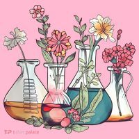 Laboratory Floral Beakers Chemistry Lab Scientist Mousepad thumb 1