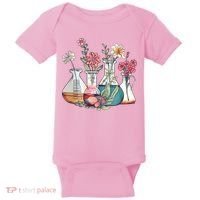 Laboratory Floral Beakers Chemistry Lab Scientist Baby Bodysuit thumb 0