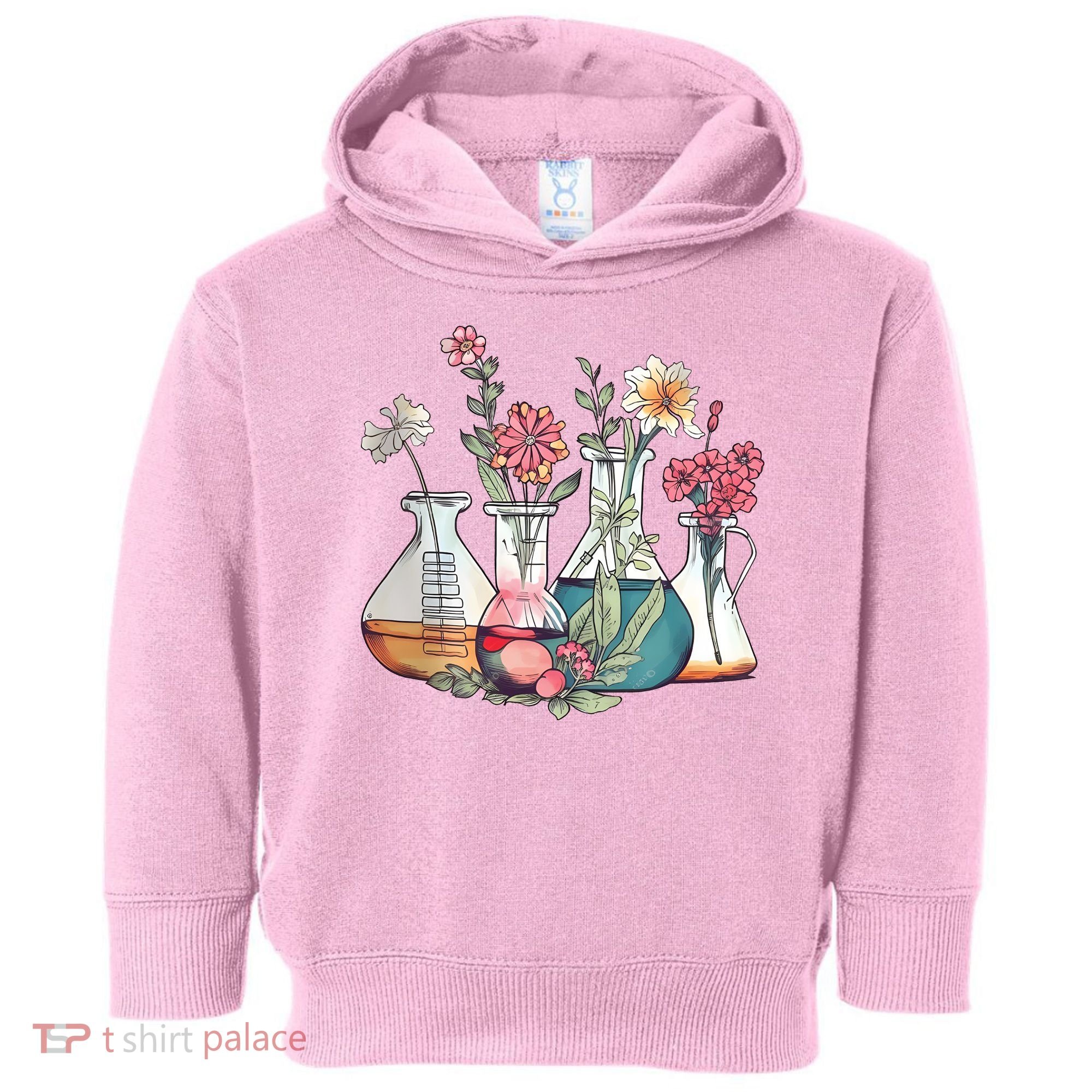 Laboratory Floral Beakers Chemistry Lab Scientist Toddler Hoodie