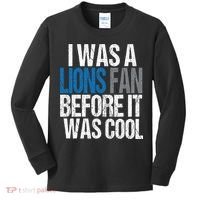 Lions Fan Before It Was Cool Lions Gear Kids Long Sleeve Shirt thumb 0
